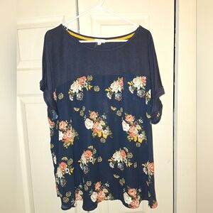 Floral Navy Women's Top